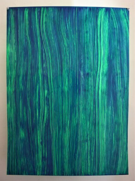 Povilas Ramanauskas, ‘Green and Blue Brushstroke’, 2019