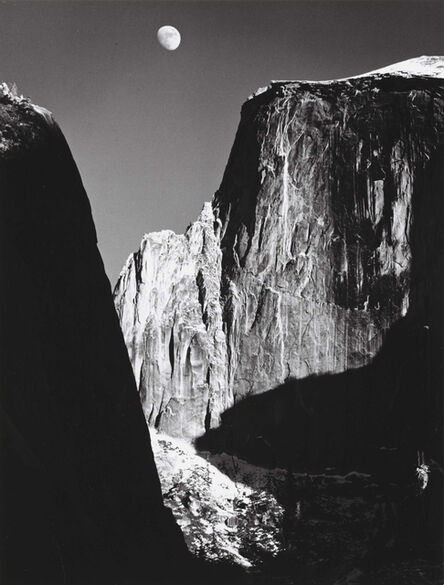 Ansel Adams, ‘Moon and Half Dome, Yosemite National Park, CA’, 1960