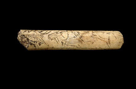 ‘Portraits of three reindeer and an Ibex; Found in Courbet Cave, France’, Late Magdalenian, ca. 12, 500 years ago