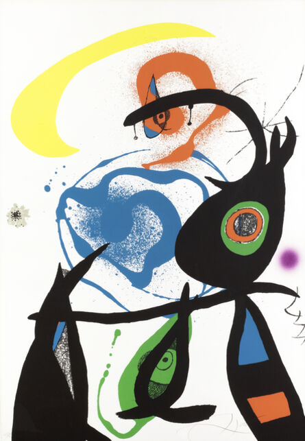 Joan Miró, ‘Plate 8 from Oda a Miro ’, 1973