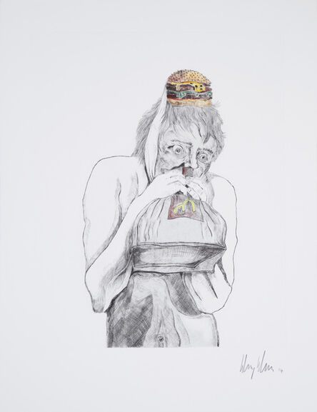 Henry Hudson, ‘Man devouring Big Mac (1)’, 2014