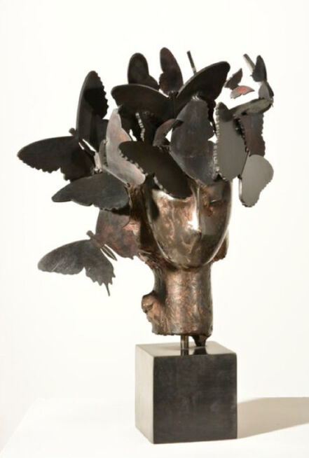 Manolo Valdés, ‘Cabeza con tocado de mariposas’, 2013