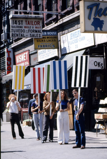 Daniel Buren, ‘Photo-souvenir : Seven ballets in Manhattan, travail in situ, New York, 27 mai/2 juin 1975. Détail.’, 1975