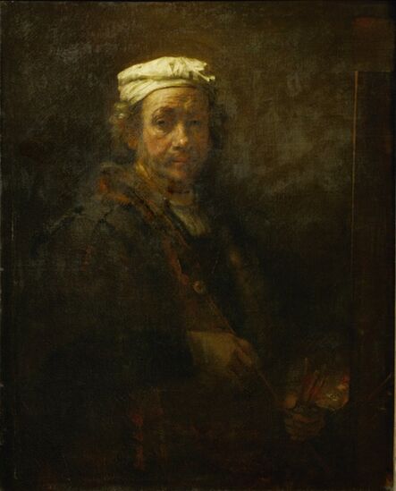 Rembrandt van Rijn, ‘Self-Portrait with easel’, 1660