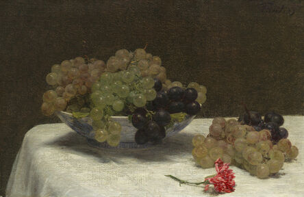 Henri Fantin-Latour, ‘Still Life with Grapes and a Carnation’, ca. 1880