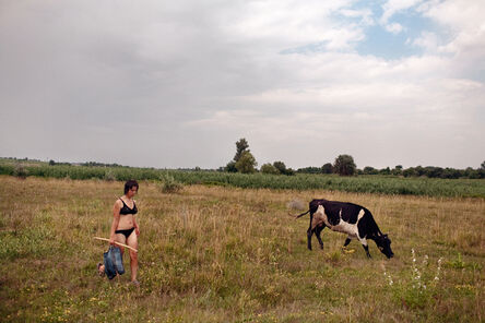 Donald Weber, ‘Cow, Girl. Zholtye Vody, Ukraine’, 2010