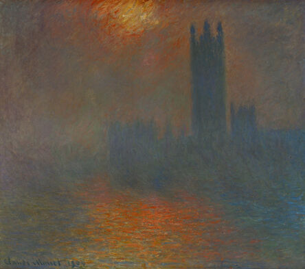 Claude Monet, ‘Londres, le Parlement, trouée de soleil (London, Parliament, sun breaking through the clouds)’, 1904