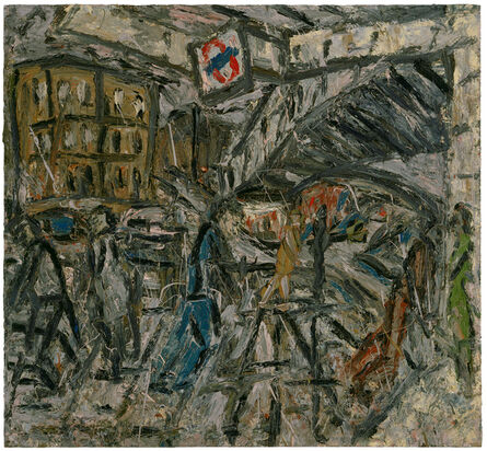 Leon Kossoff, ‘Outside Kilburn Underground Station’, 1984
