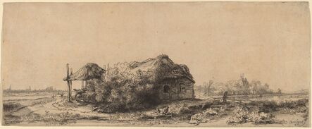 Rembrandt van Rijn, ‘Landscape with a Cottage and Hay Barn: Oblong’, 1641