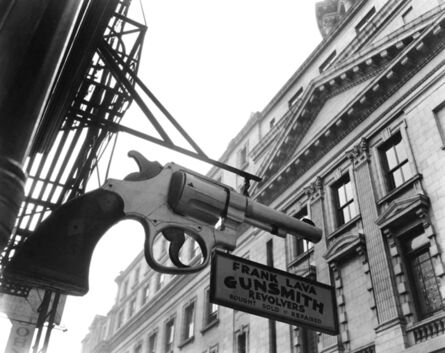 Berenice Abbott, ‘Gunsmith and Police Station, New York’, 1937