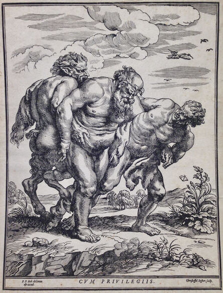 Christoffel Jegher after Sir Peter Paul Rubens, ‘Silenus Accompanied by a Satyr and a Faun’, ca. 1652