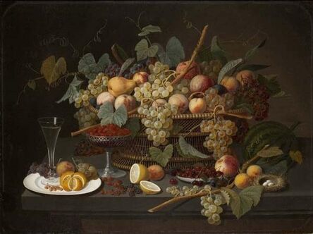 Severin Roesen, ‘Still Life with Fruit’, 1850-1860