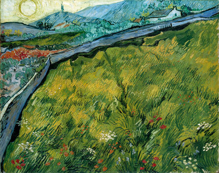 Vincent van Gogh, ‘Enclosed wheat field with rising sun’, late May 1889