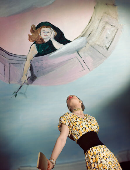 Horst P. Horst, ‘Dress by Jo Copeland, Mural by Marcel Vertes’, 1946
