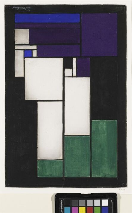 Theo Van Doesburg, ‘Woman’s Head, Design for a Leaded-Glass Window.’, ca. 1917