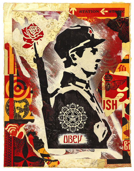 Shepard Fairey, ‘Rose Soldier’, 2021