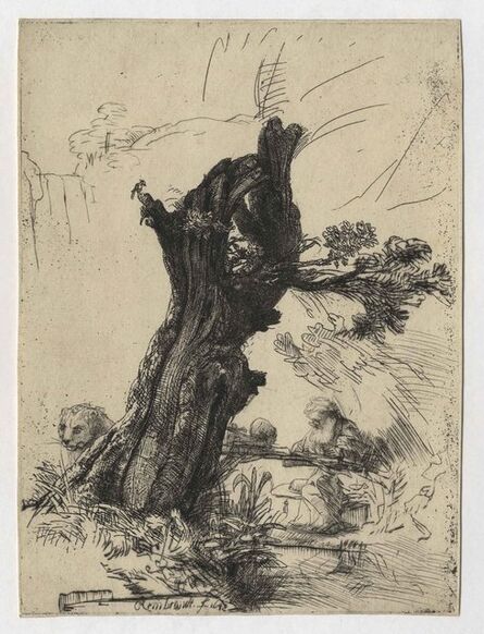 Rembrandt van Rijn, ‘St. Jerome beside a Pollard Willow’, 1648