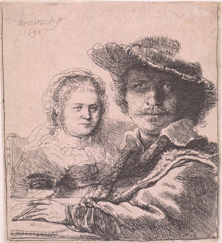 Rembrandt van Rijn, ‘Self-portrait with Saskia’, 1636