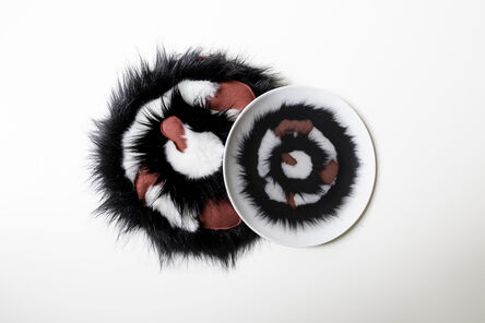 Trenton Doyle Hancock, ‘Plate with Fur Pouch’, 2019