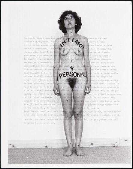 Esther Ferrer, ‘Íntimo y personal (Intimate and Personal)’, 1977