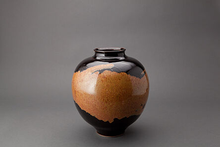 Brother Thomas Bezanson, ‘Vase, tenmoku and crystalline rutile glaze’