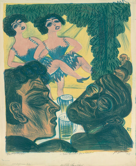 Conrad Felixmuller, ‘Im Cabaret (Selbst mit Ernst Buchholz)’, 1921