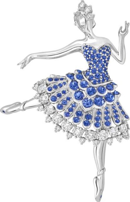 Van Cleef & Arpels, ‘Cardinal bleu ballerina clip. Unique piece, High Jewelry Collection’, 2020
