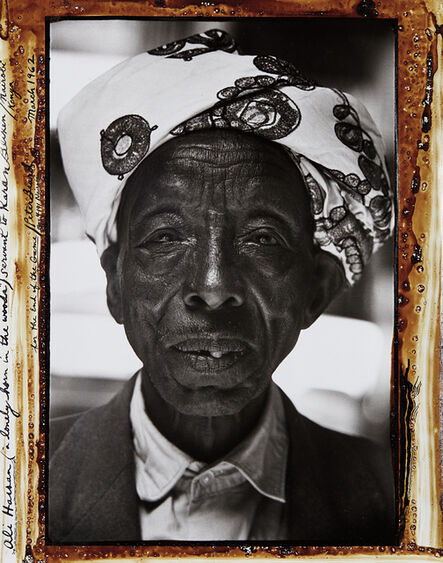 Peter Beard, ‘Ali Hassan ("a lonely horn in the woods") Servant to Karan Blixen, Nairobi Kenya for the End of the Game’, 1962