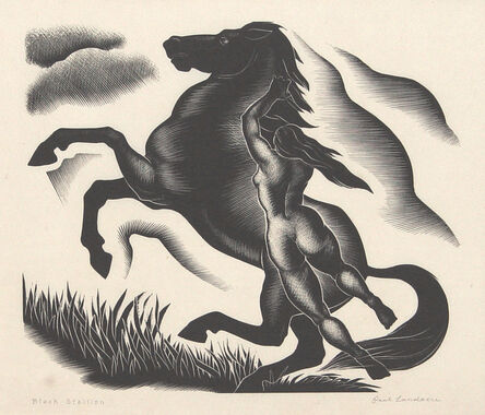 Paul Landacre, ‘Black Stallion’, 1940