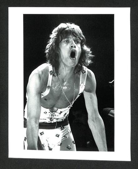 Bob Gruen, ‘Mick Jagger - On Stage Gulping MSG, NYC ’, 1972