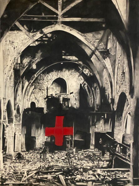 Marc Séguin, ‘Ruins with Cross (Red)’, 2011
