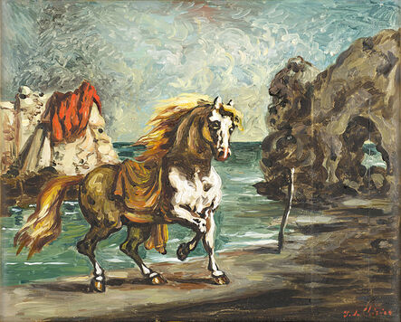 Giorgio de Chirico, ‘Cavallo in riva al mare’, seconda metà anni 50