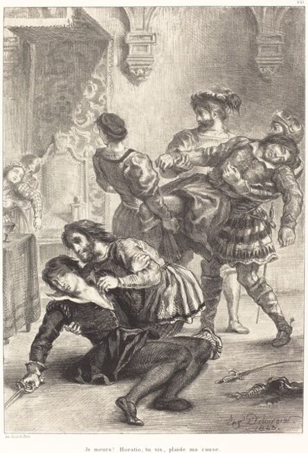 Eugène Delacroix, ‘The Death of Hamlet (Act V, Scene II)’, 1843