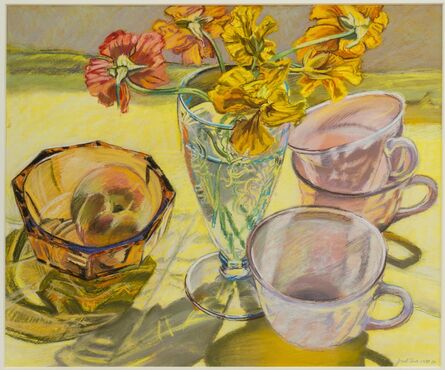 Janet Fish, ‘Nasturtiums and Pink Cups’, 1981