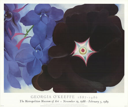Georgia O’Keeffe, ‘Black Hollyhock with Blue Larkspur’, 1988