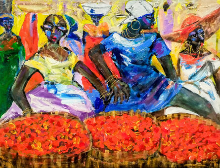 Larry Otoo, ‘Palm Fruit Sellers ’, 2017