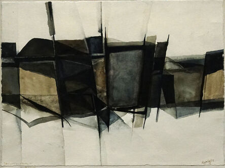 Alan Reynolds, ‘Brown and Green Structure’, 1959