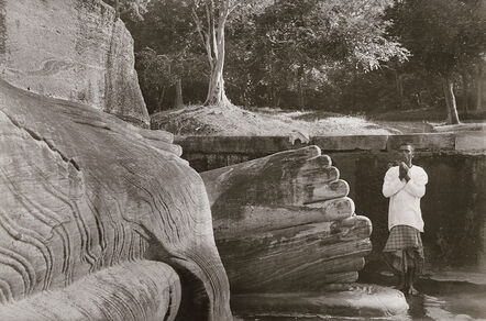Henri Cartier-Bresson, ‘Man Praying at the Foot of Buddha, Sri Lanka’, 1949 / 1960s