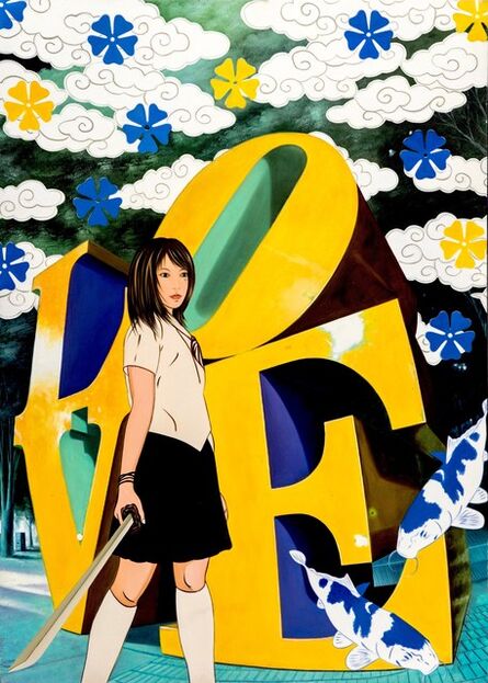 Hiro Ando, ‘yellow & blu love’, 2010