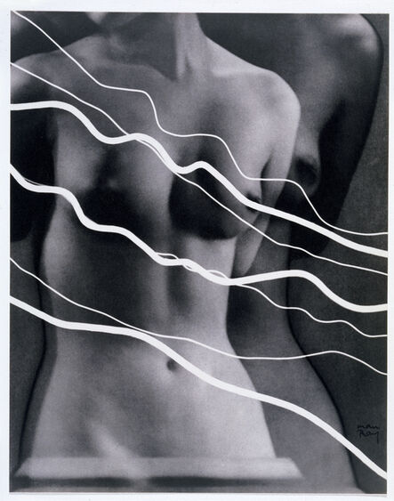 Man Ray, ‘Electricité  [Image of Lee Miller with photograms of ribbons representing electric current ]’, 1931