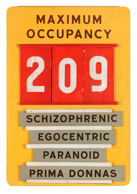 Skylar Fein, ‘Maximum Occupancy (workplace safety sign)’, 2019