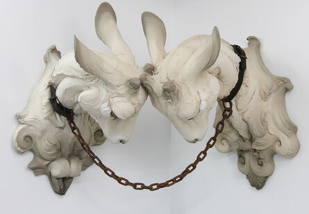Beth Cavener, ‘Committed (Two Goat Heads)’, 2015