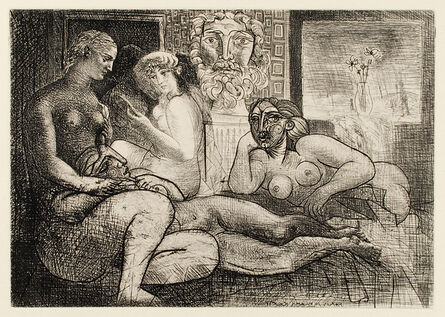 Pablo Picasso, ‘QUATRE FEMMES NUES ET TÊTE SCULPTÉE (B. 219; G/B 424; S.V. 82)’, 1934