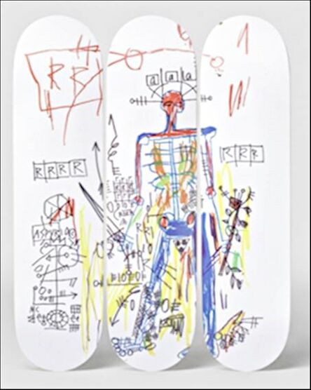 Jean-Michel Basquiat, ‘ROBOT Triptych (Set of Three (3) Skateboards) ’, 2017