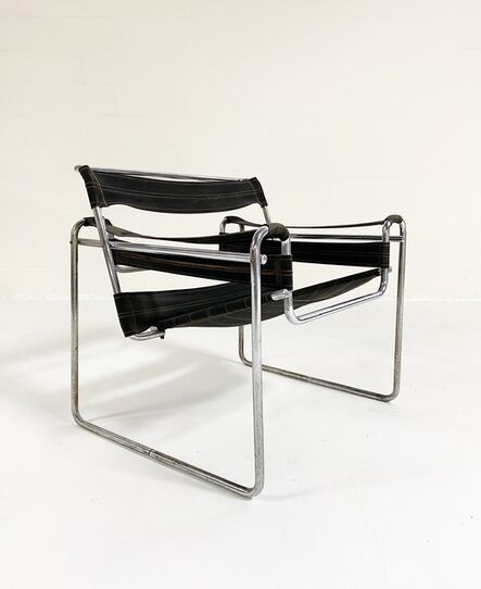 Marcel Breuer, ‘Early Canvas Model B3 "Wassily" Chair, Black Eisengarn’, 1927