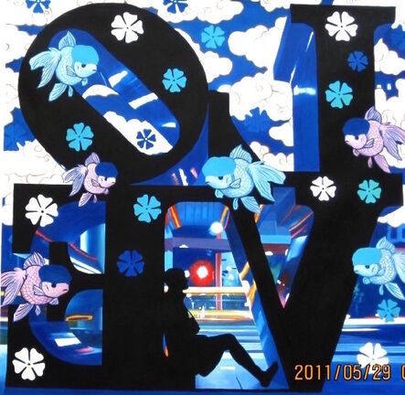 Hiro Ando, ‘love black & blu’, 2011