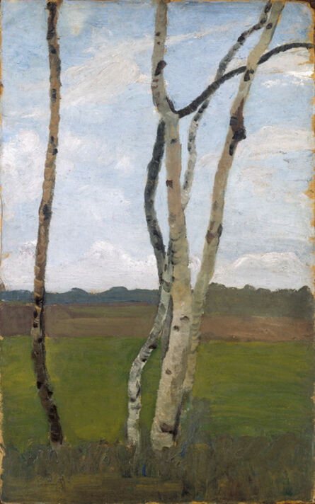 Paula Modersohn-Becker, ‘Birkenstämme vor Landschaft,(Birch Trees in Front of a Landscape)’, c. 1901