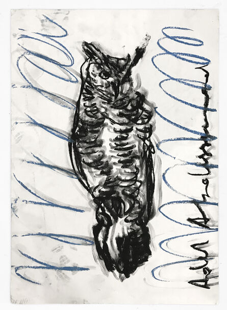 Adel Abdessemed, ‘Politics in drawing, Owl’, 2021