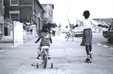 Jamel Shabazz, ‘Girls on Bike and Skates’, ca. 1980