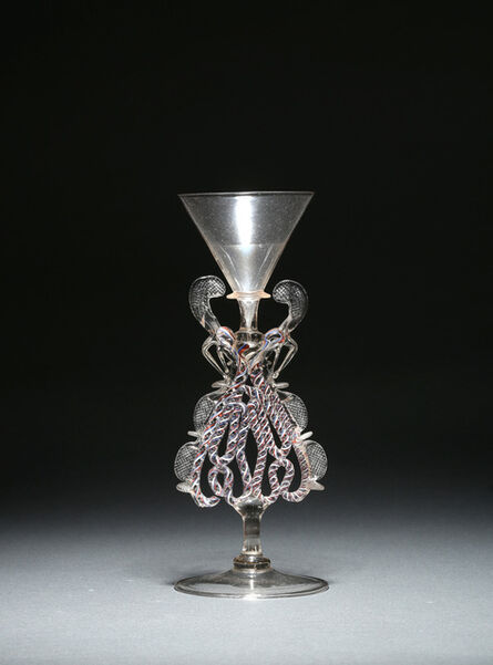 Façon de Venise Glass, ‘A FAÇON DE VENISE SERPENT-STEMMED WINGED WINE GLASS’, 17th Century